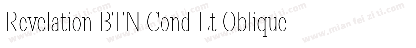 Revelation BTN Cond Lt Oblique字体转换
